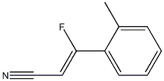 (Z)-3-Fluoro-3-(2-methylphenyl)prop-2-enenitrile结构式