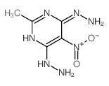 Pyrimidine,4,6-dihydrazinyl-2-methyl-5-nitro- structure