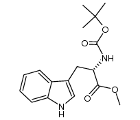 Methyl 2-((tert-butoxycarbonyl)amino)-3-(1H-indol-3-yl)propanoate structure