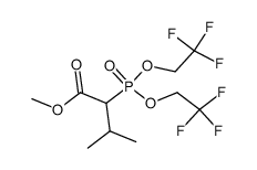 2-[Bis-(2,2,2-trifluoro-ethoxy)-phosphoryl]-3-methyl-butyric acid methyl ester Structure