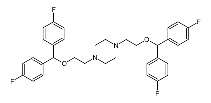 1,4-bis[2-[bis(4-fluorophenyl)methoxy]ethyl]piperazine Structure