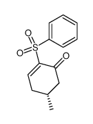 (R)-5-methyl-2-(phenylsulfonyl)cyclohex-2-en-1-one Structure