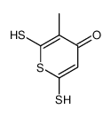 3-methyl-2,6-bis(sulfanyl)thiopyran-4-one Structure