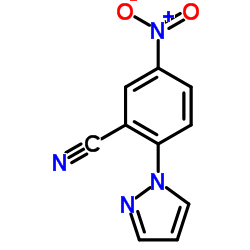 5-Nitro-2-(1H-pyrazol-1-yl)benzonitrile Structure