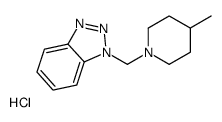 1-[(4-methylpiperidin-1-ium-1-yl)methyl]benzotriazole,chloride Structure