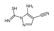 1H-Pyrazole-1-carbothioamide,5-amino-4-cyano-(9CI) structure