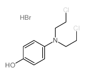 Phenol,4-[bis(2-chloroethyl)amino]-, hydrobromide (1:1) structure