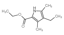 4-乙基-3,5-二甲基-1H-吡咯-2-羧酸乙酯结构式