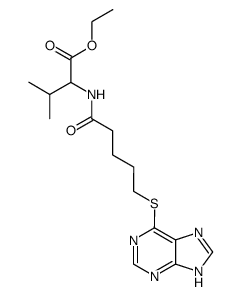 N-[5-(7(9)H-purin-6-ylsulfanyl)-pentanoyl]-valine ethyl ester结构式