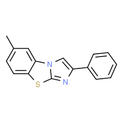 6-METHYL-2-PHENYLIMIDAZO[2,1-B]BENZOTHIAZOLE结构式