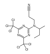 3-[[4,6-bis(trichloromethyl)-1,3,5-triazin-2-yl]-butan-2-ylamino]propanenitrile结构式