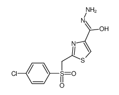 2-[[(4-氯苯基)磺酰基]甲基]-1,3-噻唑-4-碳酰肼结构式