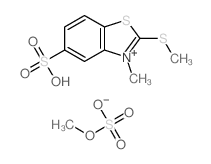 3-methyl-2-methylsulfanyl-benzothiazole-5-sulfonic acid; sulfooxymethane Structure