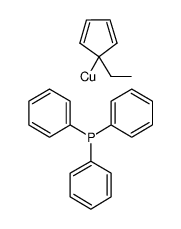 (ethylcyclopentadienyl)(triphenylphosphine) copper(i) Structure