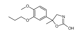 (5R)-5-(4-methoxy-3-propoxyphenyl)-5-methyl-1,3-oxazolidin-2-one结构式