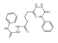 Pentanedioic acid,1,5-bis[2-[(phenylamino)thioxomethyl]hydrazide] Structure