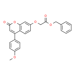 benzyl 2-[4-(4-methoxyphenyl)-2-oxochromen-7-yl]oxyacetate structure