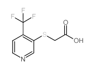 {[4-(TRIFLUOROMETHYL)PYRIDIN-3-YL]THIO}ACETICACID Structure