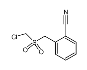 2-(((chloromethyl)sulfonyl)methyl)benzonitrile Structure