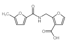 2-([(5-METHYL-FURAN-2-CARBONYL)-AMINO]-METHYL)-FURAN-3-CARBOXYLIC ACID Structure