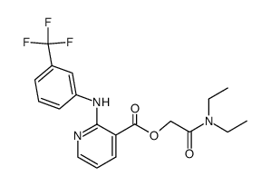 N,N-diethylcarbamoylmethyl 2-[3-(trifluoromethyl)anilino]nicotinic ester结构式