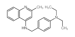 N-[(4-diethylaminophenyl)methyl]-2-methyl-quinolin-4-amine structure