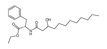 ethyl N-(3-hydroxydodecanoyl)phenylalaninate结构式