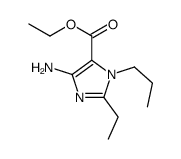 ethyl 5-amino-2-ethyl-3-propylimidazole-4-carboxylate结构式