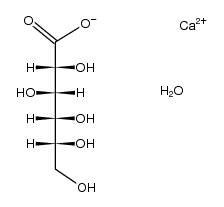 D-gluconic acid , calcium salt monohydrate Structure