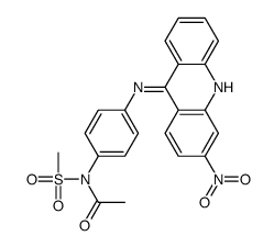 N-methylsulfonyl-N-[4-[(3-nitroacridin-9-yl)amino]phenyl]acetamide Structure