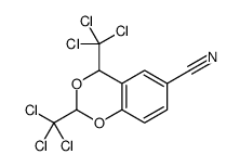 2,4-bis(trichloromethyl)-4H-1,3-benzodioxine-6-carbonitrile Structure