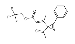 (E)-3-(2-Acetyl-3-phenyl-2H-azirin-2-yl)-but-2-enoic acid 2,2,2-trifluoro-ethyl ester结构式