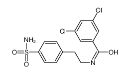 3,5-dichloro-N-[2-(4-sulfamoylphenyl)ethyl]benzamide Structure