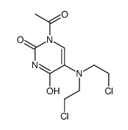 1-acetyl-5-[bis(2-chloroethyl)amino]pyrimidine-2,4-dione Structure