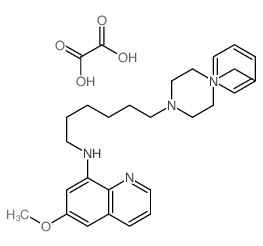 8-Quinolinamine, 6-methoxy-N-[6-[4- (phenylmethyl)-1-piperazinyl]hexyl]-, ethanedioate (1:2)结构式