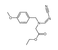 cis-glycine N-[(cyanoimino)methyl]-N-[(4-methoxyphenyl)methyl] Ethyl Ester结构式