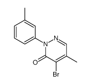 4-bromo-5-methyl-2-(3-methylphenyl)pyridazin-3-one结构式