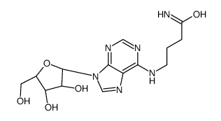 4-[[9-[(2R,3R,4S,5R)-3,4-dihydroxy-5-(hydroxymethyl)oxolan-2-yl]purin-6-yl]amino]butanamide结构式