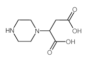 2-哌嗪-1-基琥珀酸结构式