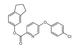 Picolinic acid, 5-(p-chlorophenoxy)-, 5-indanyl ester Structure