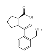 TRANS-2-(2-ETHYLBENZOYL)CYCLOPENTANE-1-CARBOXYLIC ACID Structure