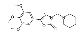 3-(piperidin-1-ylmethyl)-5-(3,4,5-trimethoxyphenyl)-1,3,4-oxadiazol-2-one Structure