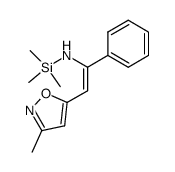 2-(3-methyl-5-isoxazolyl)-1-phenyl-1-(trimethylsilylamino)ethene结构式