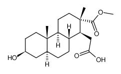 17-Methyl 3β-hydroxy-16,17-seco-5α-androstane-16,17-dioic acid结构式