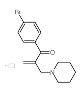 2-Propen-1-one,1-(4-bromophenyl)-2-(1-piperidinylmethyl)-, hydrochloride (1:1) structure