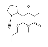 5-(2-cyanocyclopentyl)-6-(propylthio)-5,6-dihydro-1,3-dimethyluracil Structure