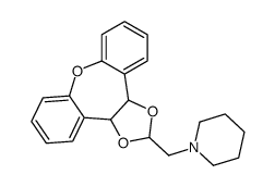 Piperidine, 1-((3a,12b-dihydrodibenzo(b,f)-1,3-dioxolo(4,5-d)oxepin-2- yl)methyl)- picture