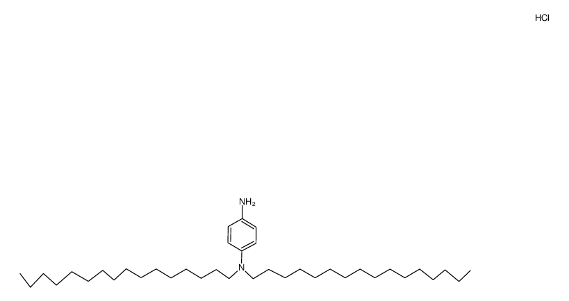 N,N-dihexadecyl-p-phenylenediamine monohydrochloride结构式