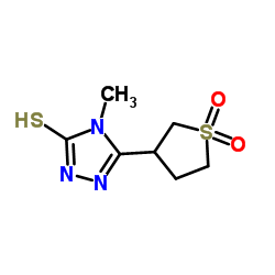 5-(1,1-dioxidotetrahydrothien-3-yl)-4-methyl-4H-1,2,4-triazole-3-thiol structure