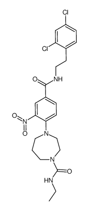4-{4-[2-(2,4-dichlorophenyl)ethylcarbamoyl]-2-nitrophenyl}-[1,4]diazepane-1-ethylurea Structure
